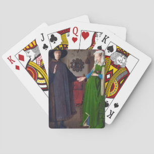 Jan Van Eyck - Giovanni Arnolfini And His Bride Playing Cards