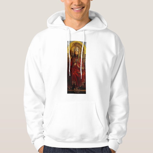 Jan van Eyck God the Father on Throne Fine Art Hoodie (Front)