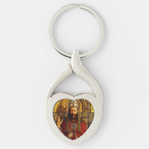 Jan van Eyck God the Father on Throne Fine Art Key Ring