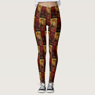 Jan van Eyck God the Father on Throne Fine Art Leggings