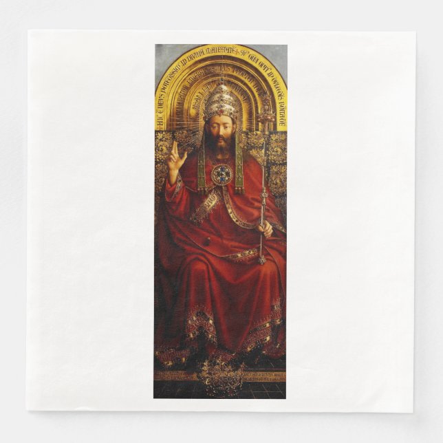 Jan van Eyck God the Father on Throne Fine Art Napkin (Front)