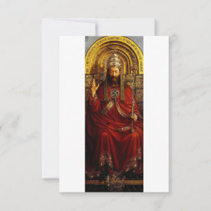 Jan van Eyck God the Father on Throne Fine Art Thank You Card