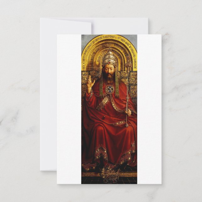 Jan van Eyck God the Father on Throne Fine Art Thank You Card (Front)