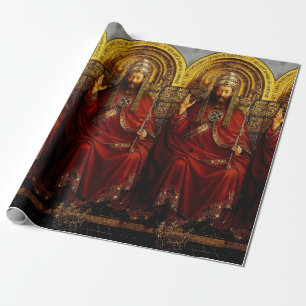 Jan van Eyck God the Father on Throne Fine Art Wrapping Paper