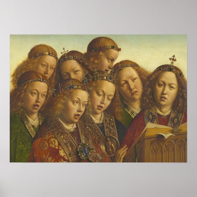 Jan van Eyck Singing angels Ghent CC0184 Poster (Front)
