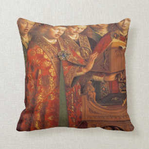 Jan Van Eyck - The Ghent Altarpiece -Singing Angel Cushion