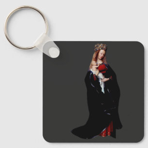 Jan van Eyck - The Madonna in the Church Fine Art Key Ring