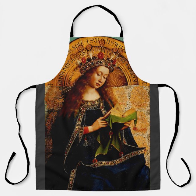 Jan van Eyck - Virgin Mary Fine Art Collection Apron (Front)