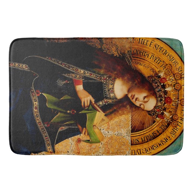 Jan van Eyck - Virgin Mary Fine Art Collection Bath Mat (Front)