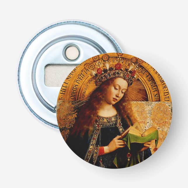 Jan van Eyck - Virgin Mary Fine Art Collection Bottle Opener (Front)