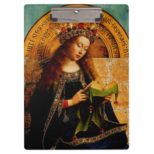 Jan van Eyck - Virgin Mary Fine Art Collection Clipboard