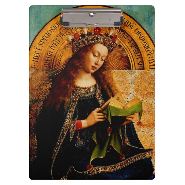 Jan van Eyck - Virgin Mary Fine Art Collection Clipboard (Front)