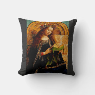 Jan van Eyck - Virgin Mary Fine Art Collection Cushion