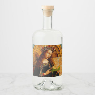 Jan van Eyck - Virgin Mary Fine Art Collection Liquor Bottle Label