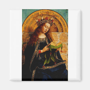 Jan van Eyck - Virgin Mary Fine Art Collection Magnet