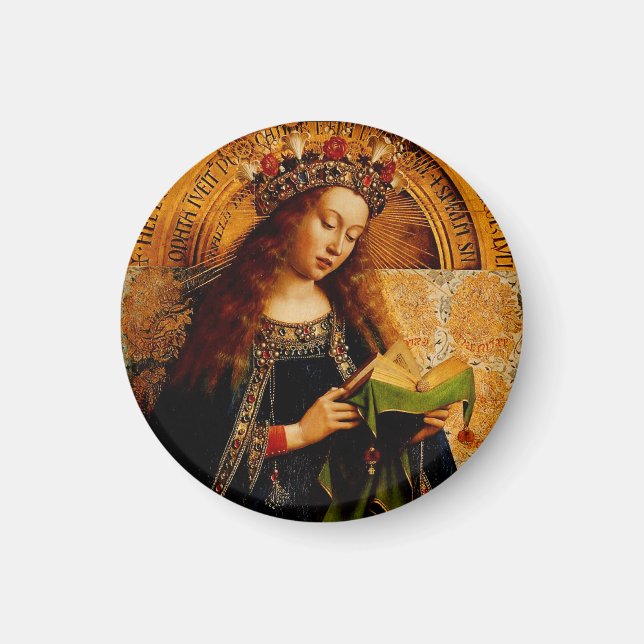 Jan van Eyck - Virgin Mary Fine Art Collection Magnet (Front)