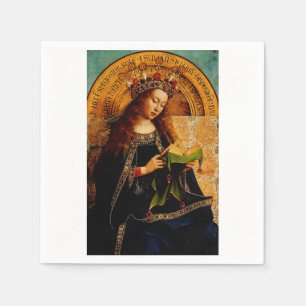 Jan van Eyck - Virgin Mary Fine Art Collection Napkin