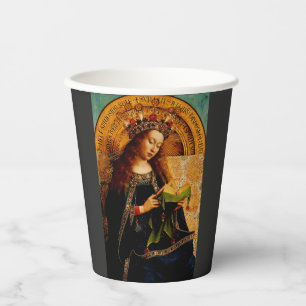 Jan van Eyck - Virgin Mary Fine Art Collection Paper Cups