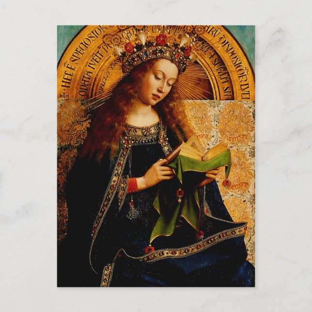 Jan van Eyck - Virgin Mary Fine Art Collection Postcard (Front)