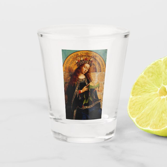 Jan van Eyck - Virgin Mary Fine Art Collection Shot Glass (Front)
