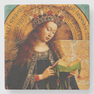Jan van Eyck - Virgin Mary Fine Art Collection Stone Coaster