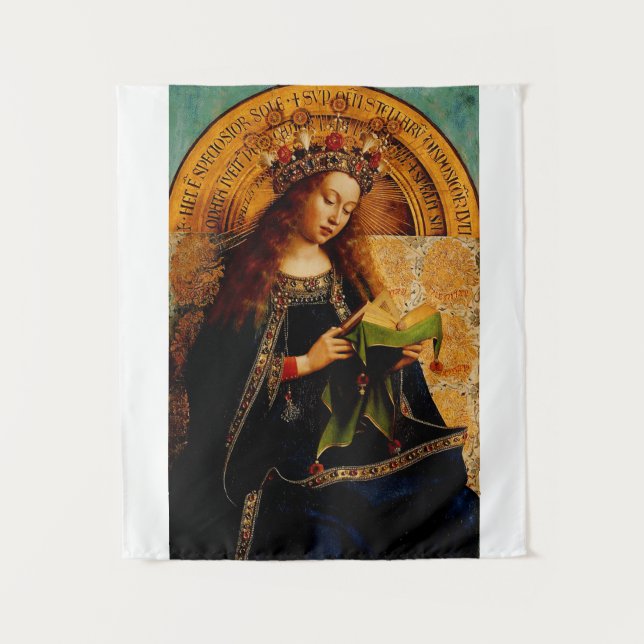 Jan van Eyck - Virgin Mary Fine Art Collection Tapestry (Front)