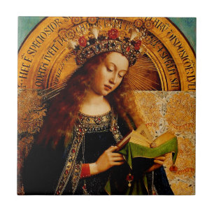 Jan van Eyck - Virgin Mary Fine Art Collection Tile