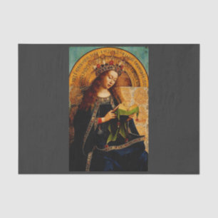Jan van Eyck - Virgin Mary Fine Art Collection Tissue Paper