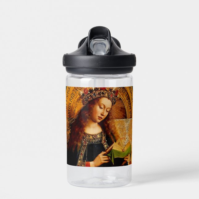 Jan van Eyck - Virgin Mary Fine Art Collection Water Bottle (Front)
