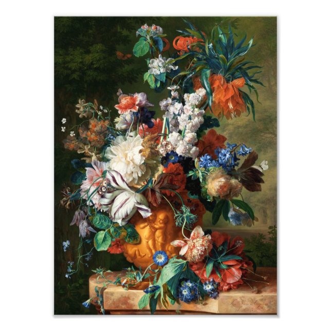 Jan Van Huysum - Bouquet Of Flowers In An Urn Photo Print (Front)