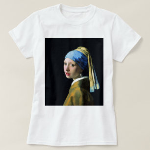 Jan Vermeer Girl With A Pearl Earring Baroque Art T-Shirt
