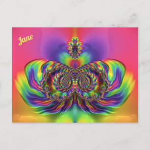 JANE ~ 3D Design Pattern ~ Multi Colours Postcard