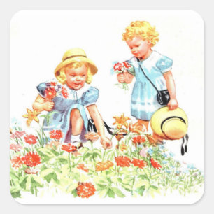 Jane and Sally Stickers 1960s Nostalgia