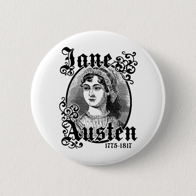Jane Austen 6 Cm Round Badge (Front)