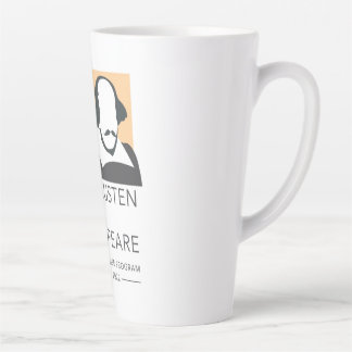 Jane Austen and Shakespeare Latte Mug