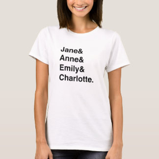 Jane Austen and the Brontes flowy tshirt