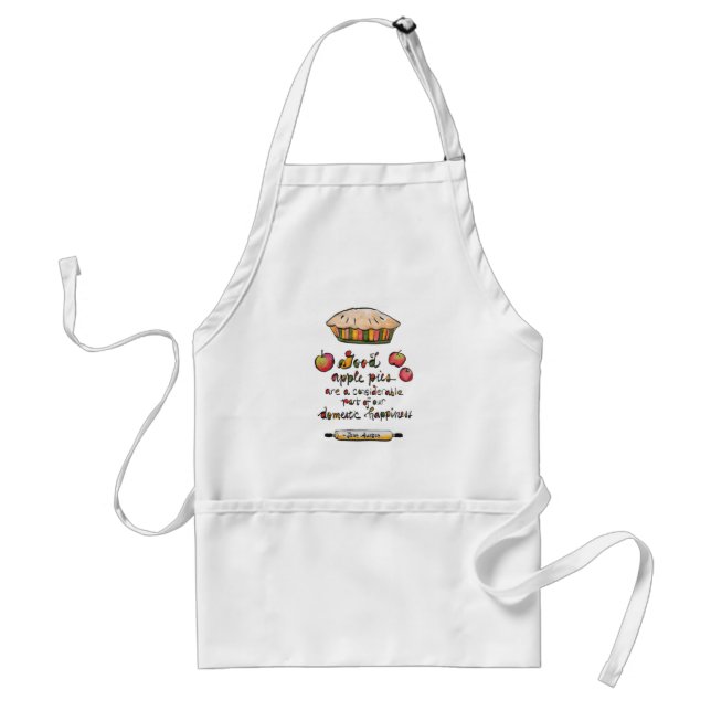 Jane Austen Apple Pie Happiness Quote Standard Apron (Front)