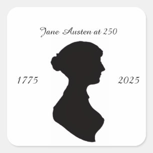 Jane Austen at 250 Square Sticker
