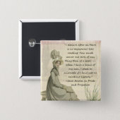 Jane Austen Book Lovers 15 Cm Square Badge (Front & Back)