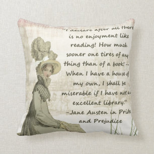 Jane Austen Book Lovers Cushion