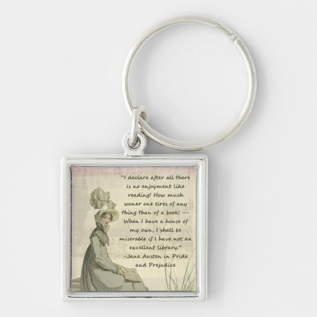 Jane Austen Book Lovers Key Ring (Front)