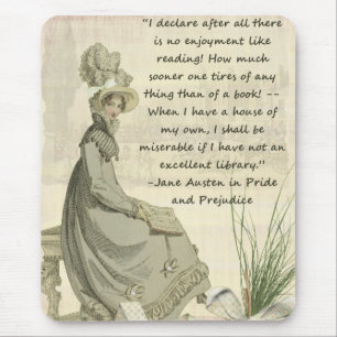 Jane Austen Book Lovers Mouse Mat