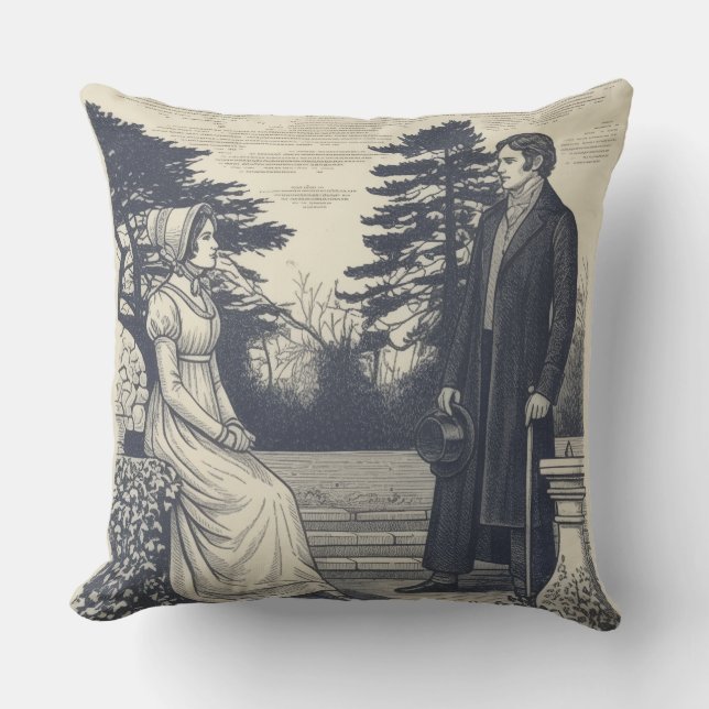 Jane Austen couples Cushion (Front)