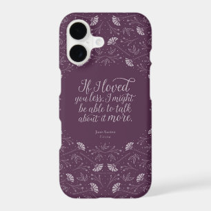 Jane Austen Emma Book Purple Floral Love Quote