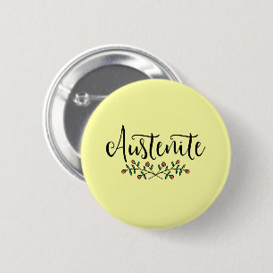 Jane Austen Floral Austenite 6 Cm Round Badge