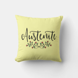 Jane Austen Floral Austenite Cushion