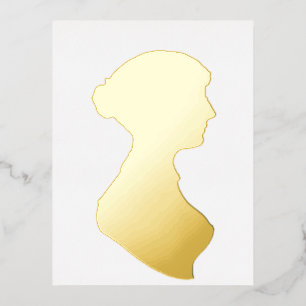 Jane Austen Foil Invitation Postcard