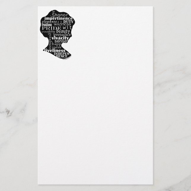 Jane Austen Girl Stationery (Front)