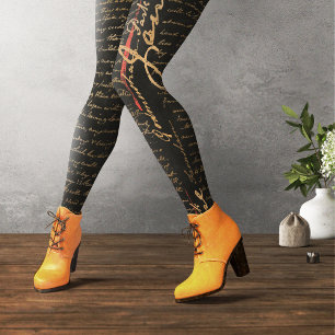 Jane Austen Handwriting Leggings