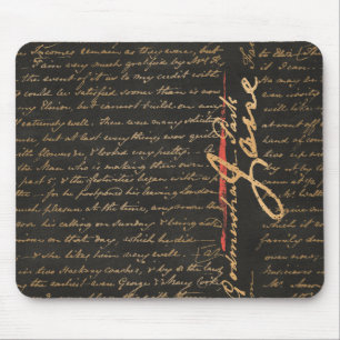 Jane Austen Handwriting Mouse Pad